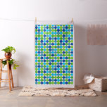 Blue Green Polka Dot Pattern Fabric