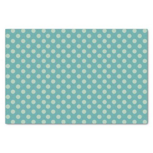 Blue Green Polka Dot Pattern Tissue Paper
