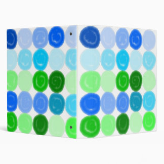 Blue Green Polka Dots Binder