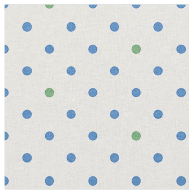 Blue,green polka dots fabric (Close Up)