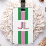 Blue Green Preppy Personalized Initial Luggage Tag<br><div class="desc">My Blue Green Preppy Personalized Initial Luggage Tag make finding your luggage a breeze. Personalize with initials for a unique gift.</div>