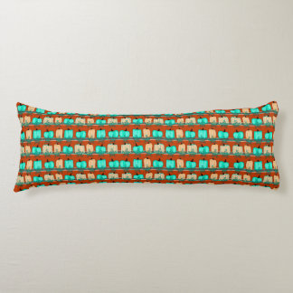 Blue Green Pumpkin and Vines Mystery Pillow