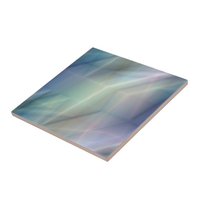 blue green purple abstract ceramic tile (Side)