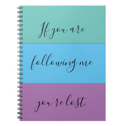Blue Green Purple Choose Your Colors Personalized Notebook