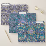 Blue Green Purple Mandala File Folders