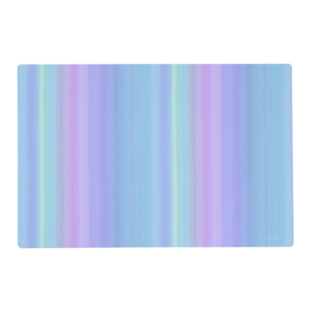 Blue Green Purple Pastel Rainbow Placemat (Front)