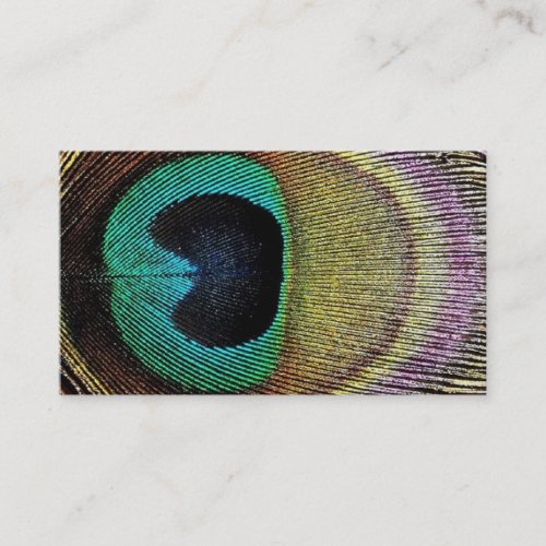 Blue-Green Purple Peacock Business Card
