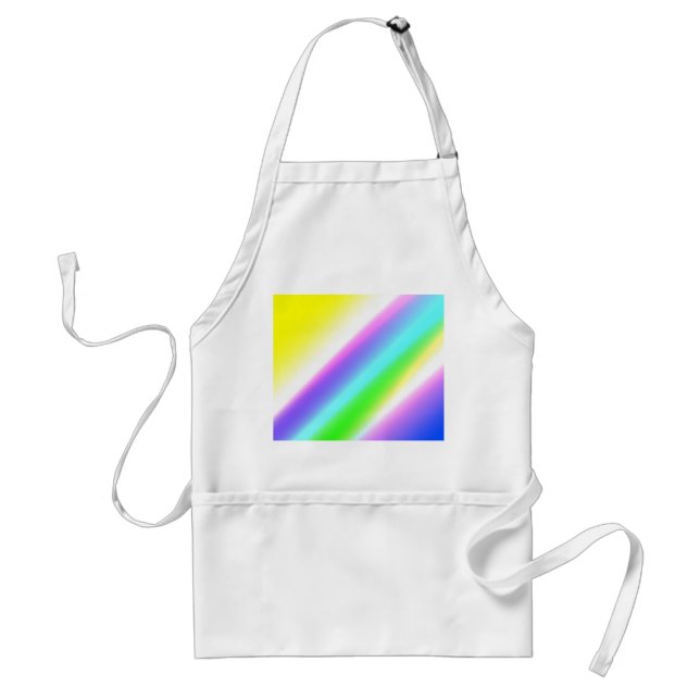 Blue green rainbow abstract texture pattern art  t adult apron (Front)