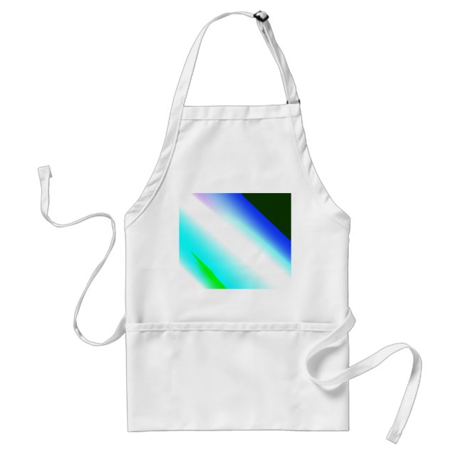 Blue green rainbow abstract texture pattern art  t adult apron (Front)
