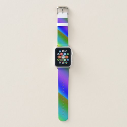 Blue green rainbow abstract texture pattern art  t apple watch band