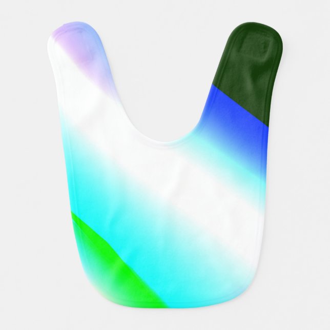 Blue green rainbow abstract texture pattern art  t baby bib (Front)