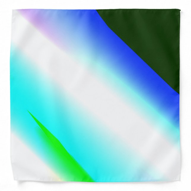 Blue green rainbow abstract texture pattern art  t bandana (Front)