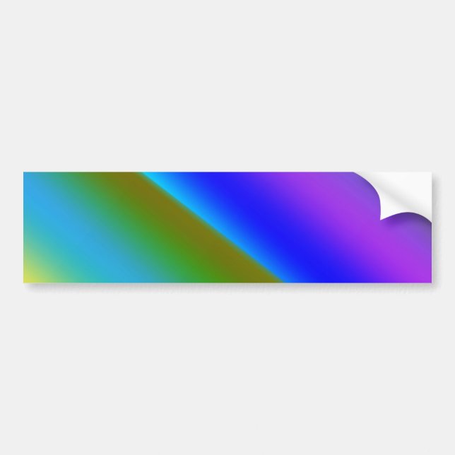 Blue green rainbow abstract texture pattern art  t bumper sticker (Front)