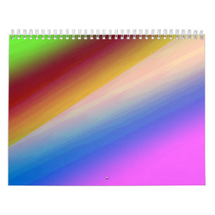 Blue green rainbow abstract texture pattern art  t calendar