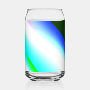 Blue green rainbow abstract texture pattern art  t can glass