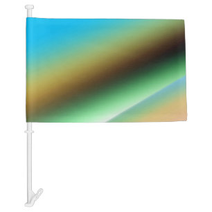Blue green rainbow abstract texture pattern art t car flag
