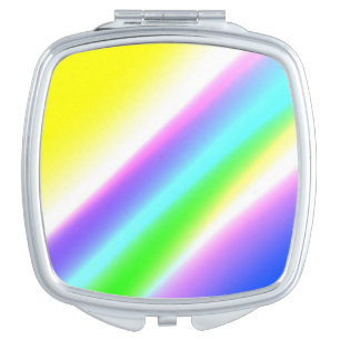Blue green rainbow abstract texture pattern art t compact mirror