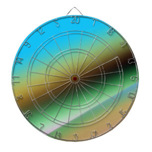 Blue green rainbow abstract texture pattern art t dart board