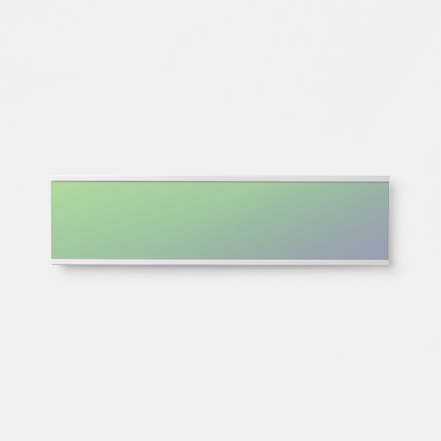 Blue green rainbow abstract texture pattern art  t door sign (Front)