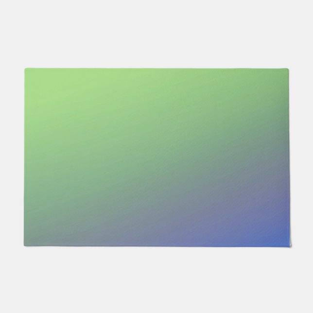 Blue green rainbow abstract texture pattern art  t doormat (Front)