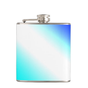 Blue green rainbow abstract texture pattern art  t flask