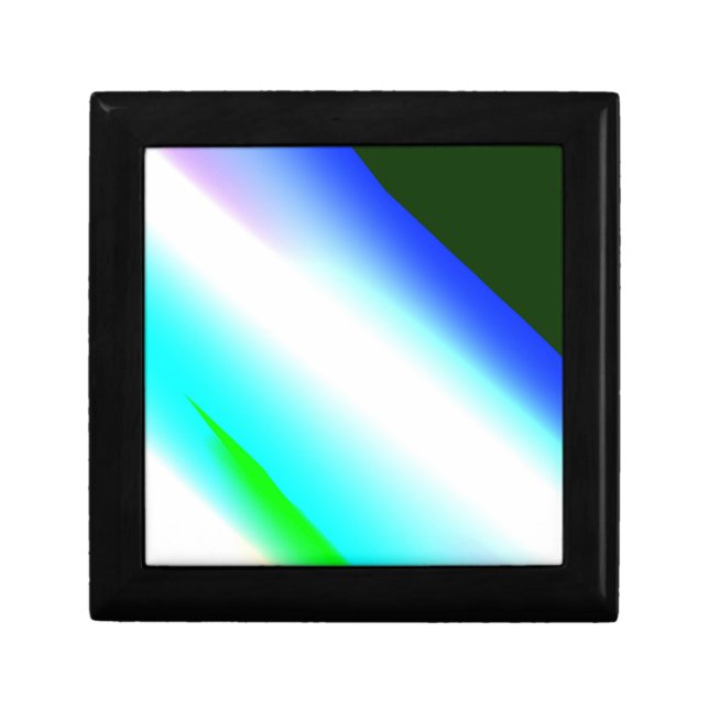 Blue green rainbow abstract texture pattern art  t gift box (Front)
