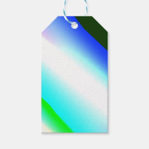Blue green rainbow abstract texture pattern art t gift tags