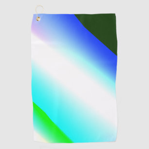 Blue green rainbow abstract texture pattern art t golf towel