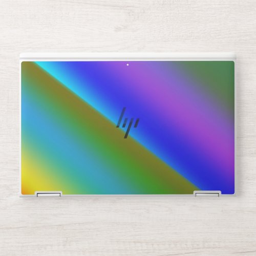 Blue green rainbow abstract texture pattern art t HP laptop skin