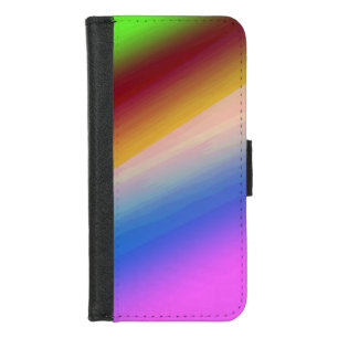 Blue green rainbow abstract texture pattern art t iPhone 8/7 wallet case