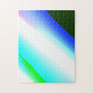 Blue green rainbow abstract texture pattern art t jigsaw puzzle