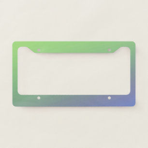 Blue green rainbow abstract texture pattern art t license plate frame