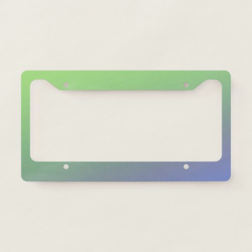 Blue green rainbow abstract texture pattern art  t license plate frame