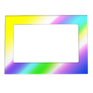Blue green rainbow abstract texture pattern art t magnetic frame