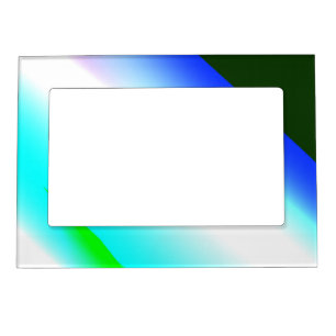 Blue green rainbow abstract texture pattern art  t magnetic frame