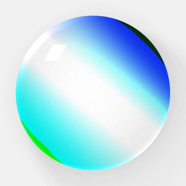 Blue green rainbow abstract texture pattern art  t paperweight (Front)