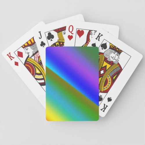 Blue green rainbow abstract texture pattern art  t playing cards