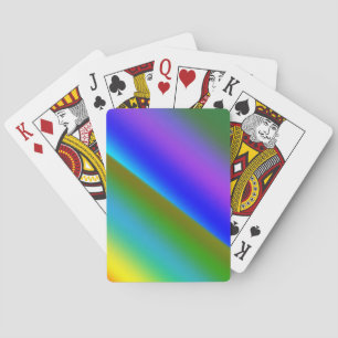 Blue green rainbow abstract texture pattern art t poker cards