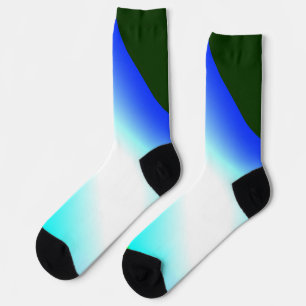 Blue green rainbow abstract texture pattern art  t socks