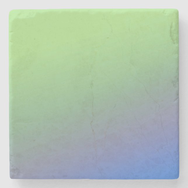 Blue green rainbow abstract texture pattern art  t stone coaster (Front)