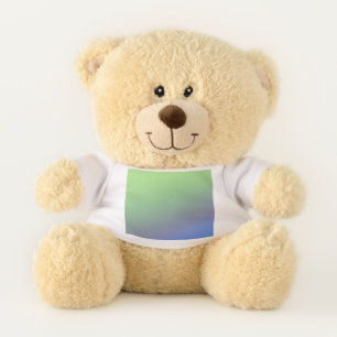 Blue green rainbow abstract texture pattern art t teddy bear