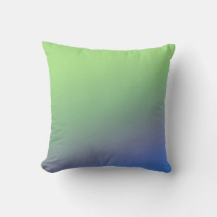 Blue green rainbow abstract texture pattern art t throw pillow