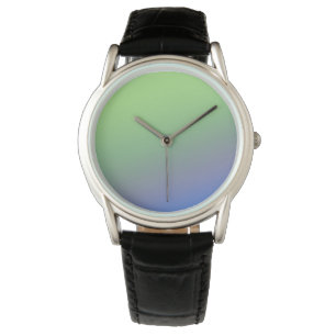 Blue green rainbow abstract texture pattern art t watch