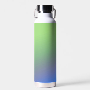 Blue green rainbow abstract texture pattern art t water bottle