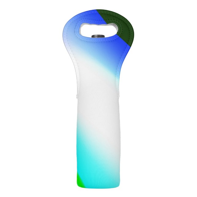 Blue green rainbow abstract texture pattern art  t wine bag (Front)