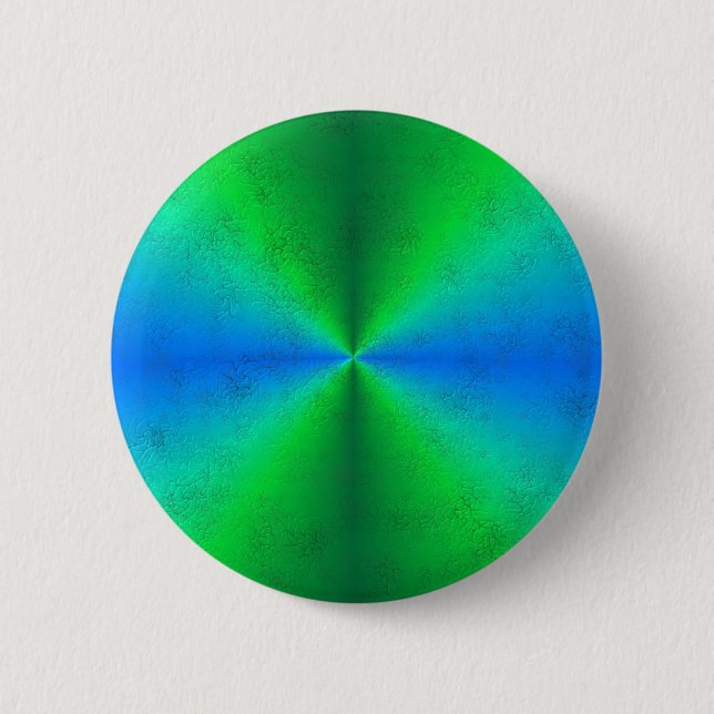 Blue green rainbow in Elephant Skin leather optics Button (Front)