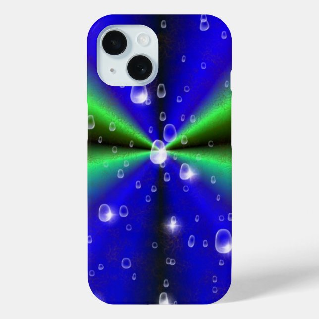 Blue Green Rainbow in Elephant Skin Leather Optik Case-Mate iPhone Case (Back)