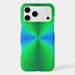 Blue Green Rainbow in Elephant Skin Leather Optik iPhone 17 Pro Max Case