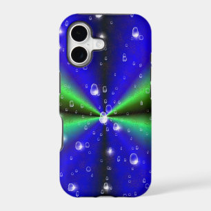 Blue Green Rainbow in Elephant Skin Leather Optik iPhone 17 Case