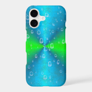 Blue Green Rainbow in Elephant Skin Leather Optik iPhone 17 Case